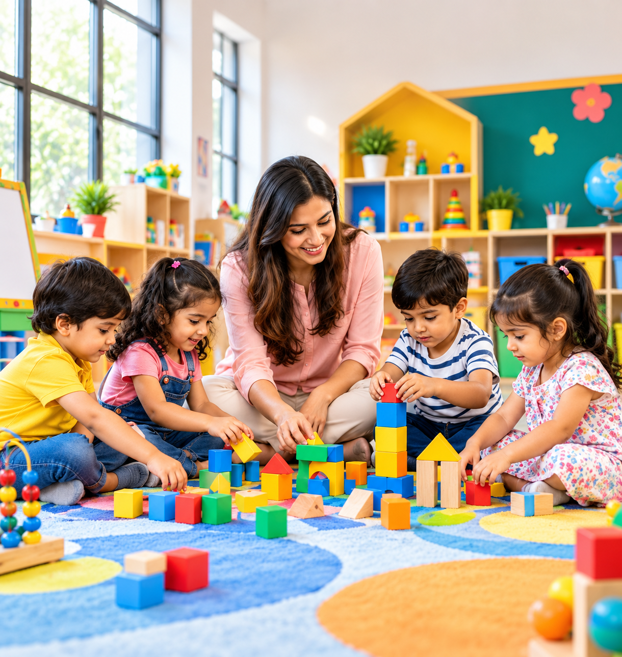 Children learning and playing at Thayai Kids